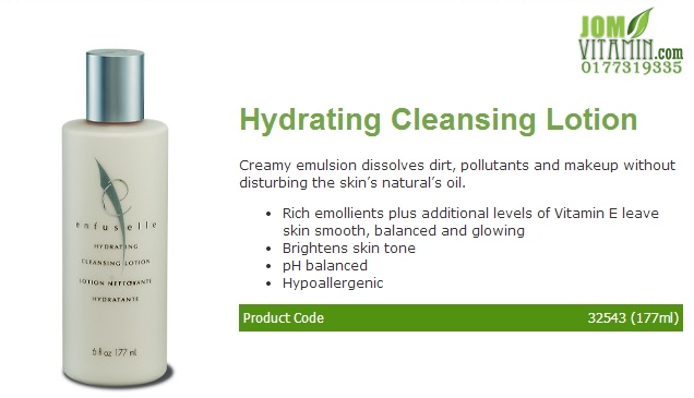 enfuselle shaklee skincare hydrating cleansing jerawat jeragat kulit glowing kulit putih jomvitamin 0177319335