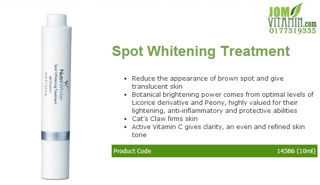 nutriwhite shaklee skincare spot whitening treatment jerawat jeragat kulit glowing kulit putih pencerah shaklee jomvitamin 0177319335