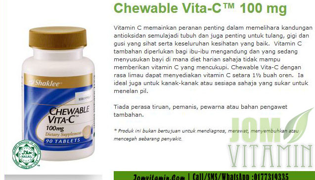 chewable vita-c 100mg shaklee