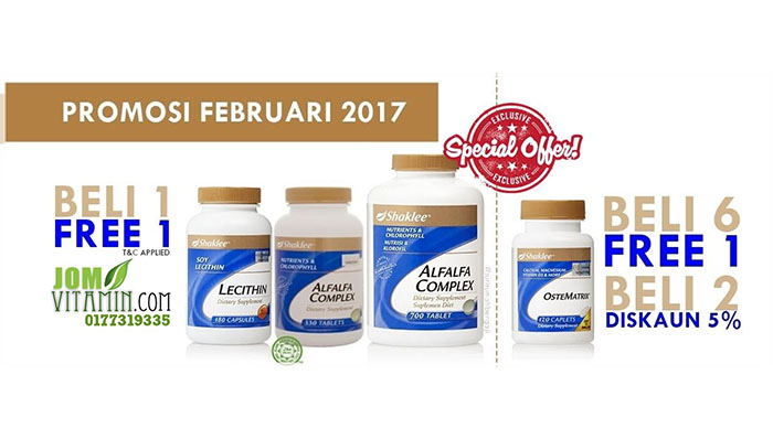 promosi shaklee februari 2017 alfalfa lecithin ostematrix vita-lea